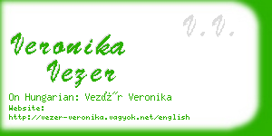 veronika vezer business card